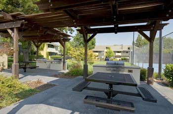Covered picnic area  l The Edge Apartments in Davis, CA